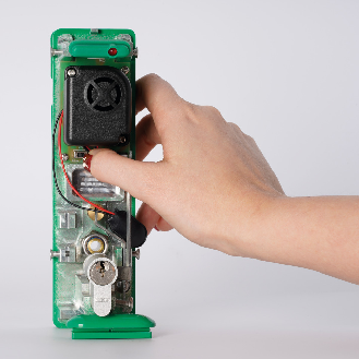 Basis Türwächter, 80-105dB, mit Profilhalbzylinder für versch.Schließungen, grün-Beschreibung lesen