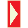 PERMALIGHT plus langnachleuchtend Richtungsangabe gerade, DIN/TR 4844-4, rot, Kunststoff, 100x200mm