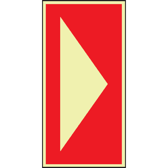 PERMALIGHT plus langnachleuchtend Richtungsangabe gerade, DIN/TR 4844-4, rot, Kunststoff, 100x200mm-Beschreibung lesen
