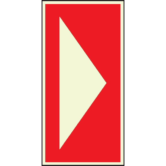 PERMALIGHT plus langnachleuchtend Richtungsangabe gerade, DIN/TR 4844-4, rot, Kunststoff, 100x200mm-Leggi tutto