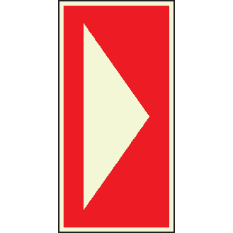 PERMALIGHT plus langnachleuchtend Richtungsangabe gerade, DIN/TR 4844-4, rot, Kunststoff, 100x200mm-Beschreibung lesen