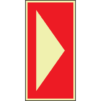 PERMALIGHT plus langnachleuchtend Richtungsangabe gerade, DIN/TR 4844-4, rot, Kunststoff, 100x200mm-Beschreibung lesen