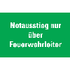 Rettungszeichen Notausstieg nur über Feuerwehrleiter,praxisb.,Folie,150x250mm Rettungszeichen Notausstieg nur über Feuerwehrleiter,praxisb.,Folie,150x250mm