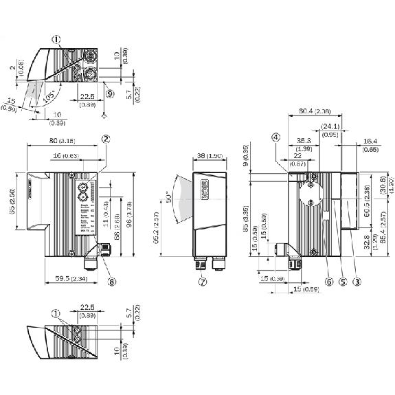 Lecteur de codes multitrames Standard Density - CLV640-3120-Lire la description