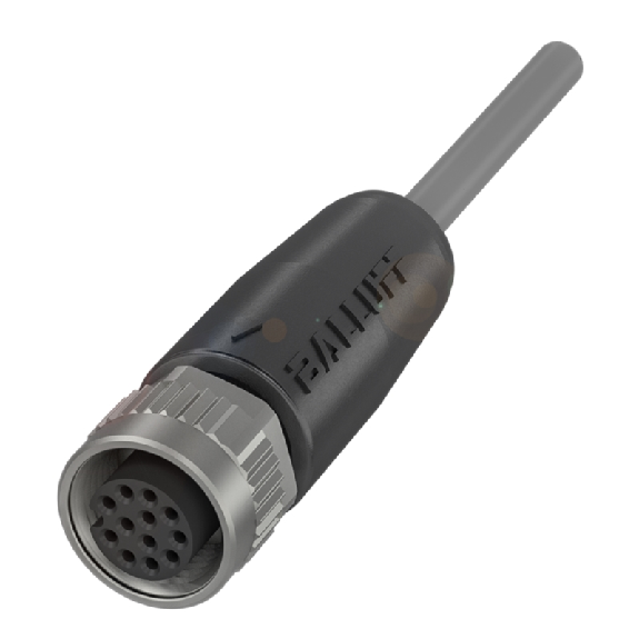 M12A Fem Droit 12p; Câble PVC 12x0.25 Gris Cpc 20m (30V) - BCC M41C-0000-1A-049-VX8C25-200 (BCC0KR6)-Lire la description