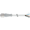 M12A Fem Droit 4p Inox V4A; Câble PVC 4x0.34 Gris 5m - CAM12.A4-11232794