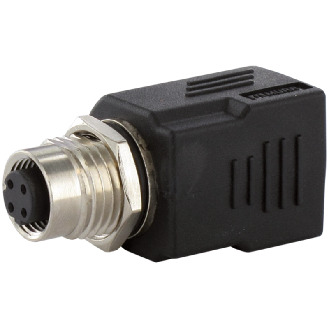 Passage de cloison M12D Fem Droit 4p/RJ45 Fem Droit 4p; CAT5, Blindé - 7000-44671-0000000-Lire la description