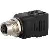 Passage de cloison M12D Fem Droit 4p/RJ45 Fem Droit 4p; CAT5, Blindé - 7000-44671-0000000