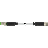 M08A Fem Droit 3p/M08A Mâle Droit 3p; PUR 3x0.25 Gris Cpc 0.3m - 7000-88001-2300030