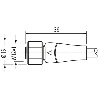M12A Fem Droit 4p Inox F&B; Câble TPE-S 4x0.34 Bleu 10m - 7024-12221-3211000