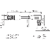 M12D Mâle Droit 4p/M12D Mâle Coudé 4p; PUR Blindé 4x0.34 Vert Cpc 5m - YM2D24-050PN1N2D24