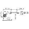 M12A Fem Coudé 3p; Câble PUR 3x034 Noir 5m - YG2A13-050UB1XLEAX