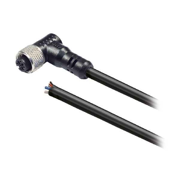 M12A Fem Coudé 5p; Câble Blindé TPU 5m (CAN bus) pour série 100 - 08000003 M12A Fem Coudé 5p; Câble Blindé TPU 5m (CAN bus) pour série 100 - 08000003-Lire la description