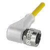 M12A Fem Coudé 5p LED PNP NO; Câble TPE 3x22AWG Jaune Cpc 2m - BCC M425-0000-1A-004-EX43T2-020 (BCC05TT)