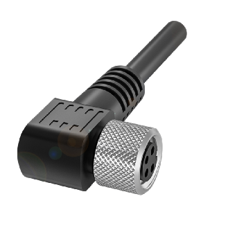 M08A Fem Coudé 4p; Câble Blindé PUR 4x0.34 Noir Cpc 20m - BCC M324-0000-10-014-PS0434-200 (BCC0HYW)-Lire la description