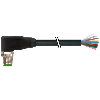 M12A Mâle Coudé 12p; Câble PVC 12x0,14 Noir 5m - 7000-19021-7020500