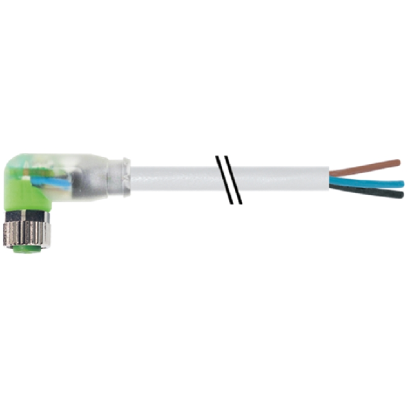 M08A Fem Coudé 3p LED; Câble PUR UL/CSA 3x0.25 Gris Cpc 10m - 7000-08121-2301000 M08A Fem Coudé 3p LED; Câble PUR UL/CSA 3x0.25 Gris Cpc 10m - 7000-08121-2301000-Lire la description
