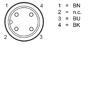 M05 Fem Droit 3p; Câble PUR 3x0.14 Noir 10m - ESG 05SP1000-Lire la description