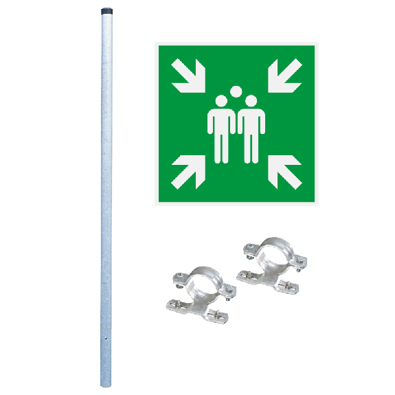 Vorteils-Set Sammelplatz, Rettungszeichen, Rohrpfosten, Rohrschellen Vorteils-Set Sammelplatz, Rettungszeichen, Rohrpfosten, Rohrschellen-Beschreibung lesen