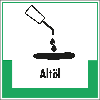 Abfallkennzeichen Altöl, mit Symbol und Text, Folie, selbstklebend, 200x200mm Abfallkennzeichen Altöl, mit Symbol und Text, Folie, selbstklebend, 200x200mm
