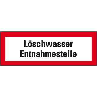 Feuerwehrschild Löschwasser Entnahmestelle, Folie, selbstklebend, 297x105mm, DIN 4066-Beschreibung lesen