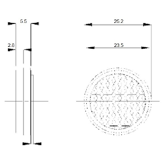 Réflecteur prismatique Ø23,5mm (Ø25,2mm) - R9-Lire la description