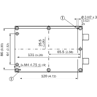 Capteur de mouvement de surface laser 50mm, TTL/RS422, 20µm/imp - NCV50B-11CC0100020-Lire la description