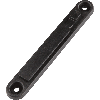 Wandclip, für Gurtpfosten aus Stahl, schwarz, Kunststoff, mit 2 Bohrungen Wandclip, für Gurtpfosten aus Stahl, schwarz, Kunststoff, mit 2 Bohrungen