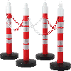 Kettenständer-Set MegaMAX, 4tlg., mit Standfuß, Polypropylen, H 1200 mm
