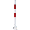 Parkpfosten Bonn, umklappbar, zum Aufdübeln, weiß/rot, Ø 60mm, 1100mm Parkpfosten Bonn, umklappbar, zum Aufdübeln, weiß/rot, Ø 60mm, 1100mm