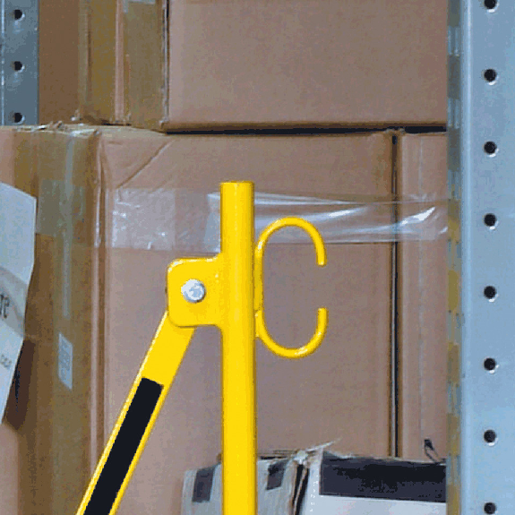 Scherensperre, mittel, gelb/schwarz, stufenlos ausziehbar bis 3,6m, 12kg-Beschreibung lesen