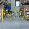 Scherensperre, schwer, gelb/schwarz, stufenlos ausziehbar bis 4,3m, 24,5kg