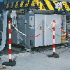 Kettenständer-Set Intern Medi, 6-tlg., Standfuß, rot/weiß, Kunststoff, H 900mm