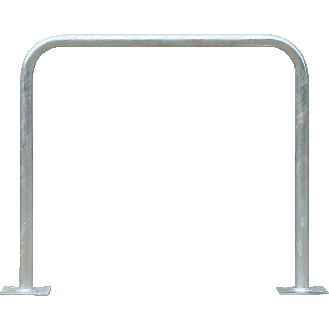 Fahrrad-Anlehnbügel Proof, zum Aufdübeln, feuerverzinkt, Stahl, 900x800mm-Beschreibung lesen