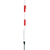Kettenpfosten Extern, mit Einschlagspitze, rot reflektierend/weiß, Kunststoff, L1250mm Kettenpfosten Extern, mit Einschlagspitze, rot reflektierend/weiß, Kunststoff, L1250mm