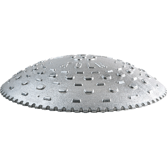 Tempo-Stopp-Nägel Kölner Teller, Aluguss, 60mm, Ø 300mm, zur Befestigung ist ein Zweikomponentenkleber erforderlich Tempo-Stopp-Nägel Kölner Teller, Aluguss, 60mm, Ø 300mm, zur Befestigung ist ein Zweikomponentenkleber erforderlich-Beschreibung lesen