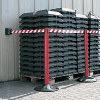 RS-GUIDESYSTEMS Gurtpfosten Outdoor, rot, Kunststoff, Ø 65mm, Gurt r/w, 50mm, 4m