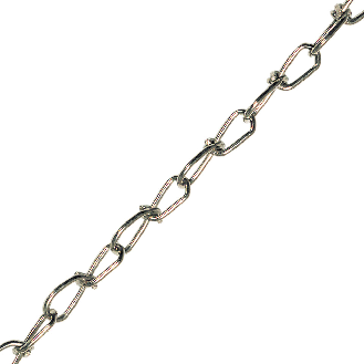 Knotenkette, DIN 5686, nicht geprüft, galvanisch verzinkt, 2,5x35x11mm, Meterware, max. Bundlänge 30m-Beschreibung lesen