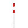 Absperrpfosten Bern, 2 Kettenösen, herausnehmbar, rot/reflektierend-weiß, 70x70mm, 1400mm