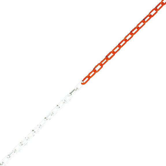 Absperrkette, rot fluoreszierend/weiß, Kunststoff, Ø 10mm, Bundlänge: maximal 10m-Beschreibung lesen