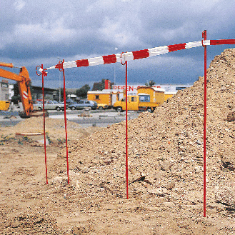 Absperrband Super, gelb/schwarz geblockt, Polyethylen, 80mm, 500m/Rolle-Beschreibung lesen