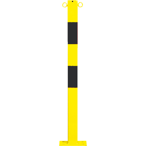 Sicherheitsabsperrpfosten mit Kettenösen, verzinkter Stahl, 1000 mm Sicherheitsabsperrpfosten mit Kettenösen, verzinkter Stahl, 1000 mm-Beschreibung lesen