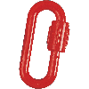 Schraubenkettenglieder, mit Gewinde-Überwurfmutter, rot, Ø 6mm, 10/VE Schraubenkettenglieder, mit Gewinde-Überwurfmutter, rot, Ø 6mm, 10/VE