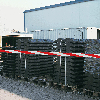 Absperrband, rot/weiß schraffiert, Polyethylen, 2-fach fadenverstärkt, 250m/Rolle