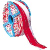 Absperrband, rot/weiß schraffiert, Polyethylen, 2-fach fadenverstärkt, 250m/Rolle