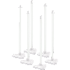 Kettenständer-Set Intern Medi, 6-tlg., mit Standfuß, weiß, Kunststoff, H 900mm