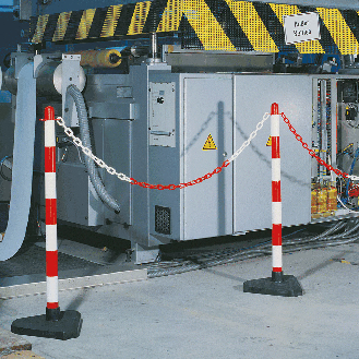 Kettenständer-Set Intern Maxi, 6-teilig, gelb/schwarz, Kunststoff, 1100mm-Beschreibung lesen