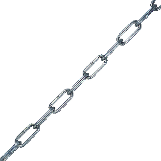 Absperrkette, langgliedrig, Bruchkraft 11 KN, Edelstahl INOX, 54mm, Ø 6mm-Beschreibung lesen