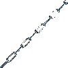 Absperrkette, langgliedrig, Bruchkraft 11 KN, Edelstahl INOX, 54mm, Ø 6mm