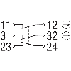 Charnière de sécurité 2O+1F, 4° (PROFIL40), 2xM20 - TESZ1102/S/40 M (INTER SEUL)